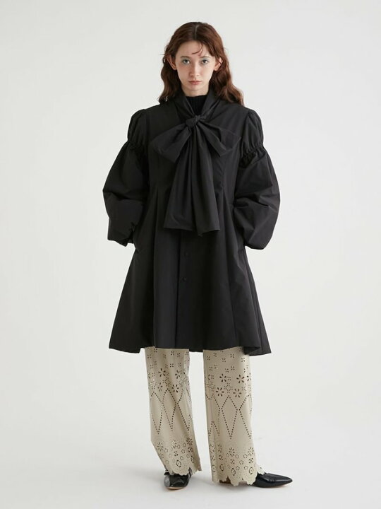 楽天市場】【SALE／40%OFF】中綿入りノーカラーフレアコート FURFUR 