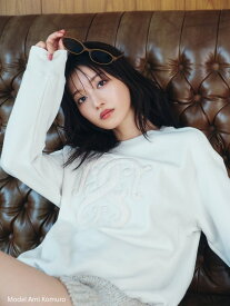 【WEB限定/ボアコレクション】ロゴモチーフスウェット SNIDEL スナイデル トップス スウェット・トレーナー ネイビー【送料無料】[Rakuten Fashion]