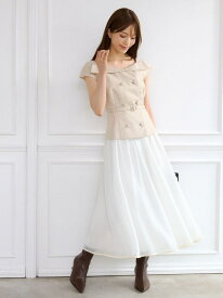 【洗える】シアータックスカート CELFORD セルフォード スカート その他のスカート ベージュ ホワイト【送料無料】[Rakuten Fashion]
