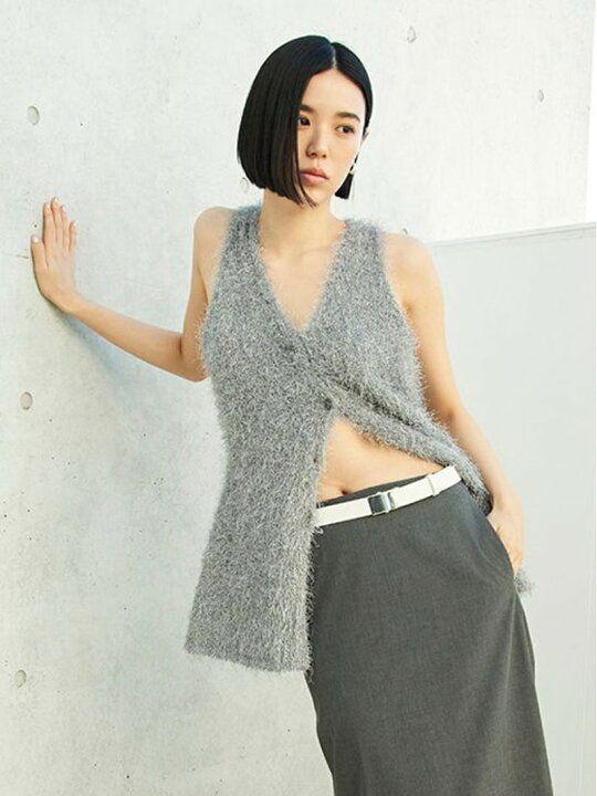 楽天市場】【SALE／40%OFF】シャギーニットチュニックベスト MIESROHE 