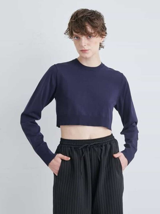 楽天市場】【SALE／50%OFF】シルク混ショート丈Cネックニット 