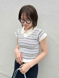 レイヤードニットトップス LILY BROWN リリーブラウン トップス ニット ブラウン ピンク ネイビー【送料無料】[Rakuten Fashion]