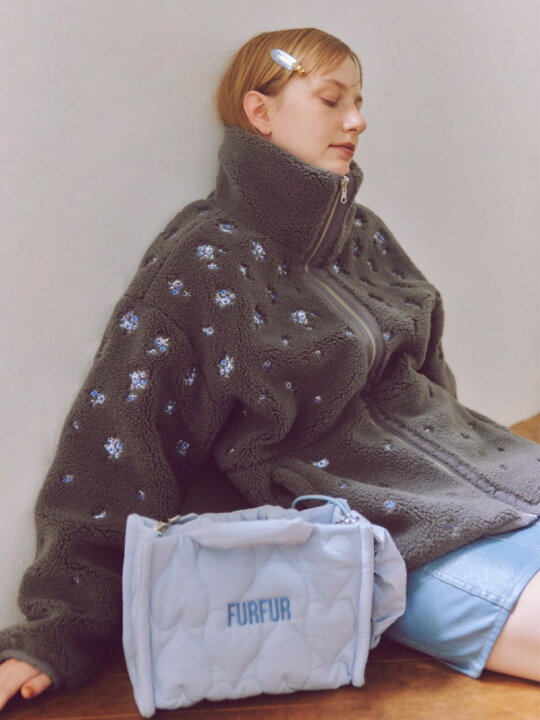 楽天市場】【SALE／30%OFF】フラワー刺繍ボアブルゾン FURFUR ファー 