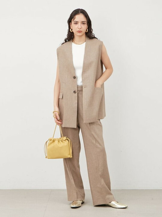 楽天市場】【SALE／50%OFF】SET UPタックワイドパンツ Mila Owen ミラ 