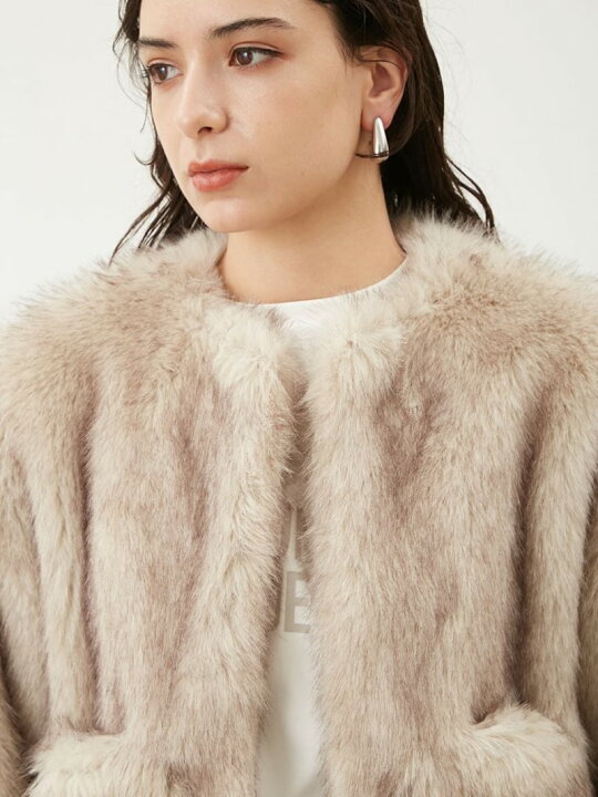 楽天市場】【SALE／50%OFF】クロップドファージャケット Mila Owen 
