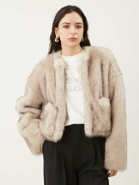 楽天市場】【SALE／50%OFF】クロップドファージャケット Mila Owen 