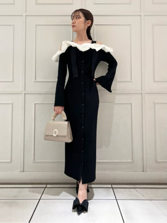 楽天市場】【SALE／50%OFF】フリルドッキングオフショルニット  