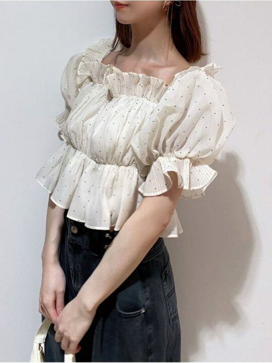 楽天市場】【SALE／30%OFF】Sustainableギャザーオフショルブラウス 