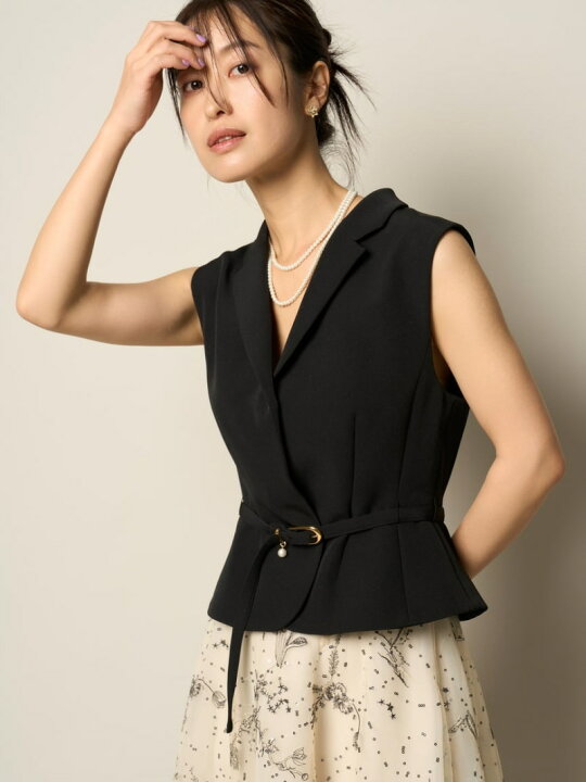 楽天市場】【SALE／30%OFF】ベルト付きペプラムショートジレ CELFORD 