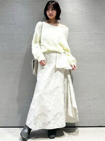 【SALE／50%OFF】フラワーカットジャガードスカート SNIDEL スナイデル スカート ロング・マキシスカート イエロー【RBA_E】【送料無料】[Rakuten Fashion]