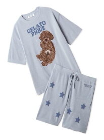 【SALE／30%OFF】【ONLINE限定】【HOMME】ドッグジャガードプルオーバー&ハーフパンツセット gelato pique ジェラートピケ トップス スウェット・トレーナー グレー ベージュ【RBA_E】【送料無料】[Rakuten Fashion]