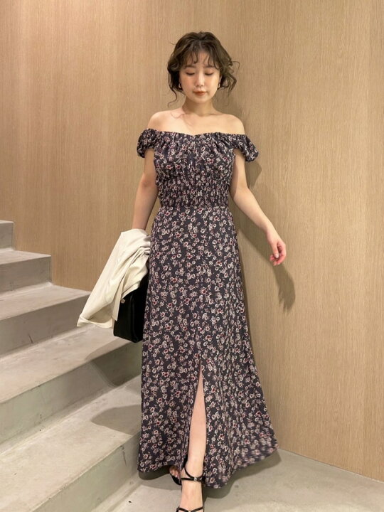 楽天市場】【SALE／30%OFF】フラワープリントオフショルワンピース  