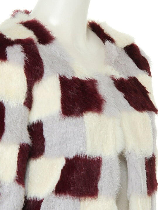 楽天市場】【SALE／40%OFF】パネルカラーラビットファーコート LILY 