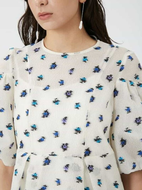 楽天市場】【SALE／30%OFF】ドロップショルダーシアーフラワー 