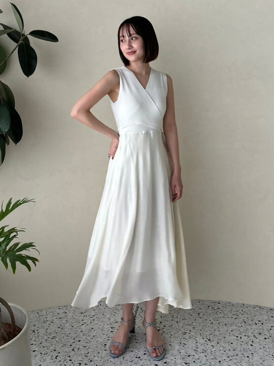 楽天市場】【SALE／50%OFF】カシュクールニットコンビワンピース【00  