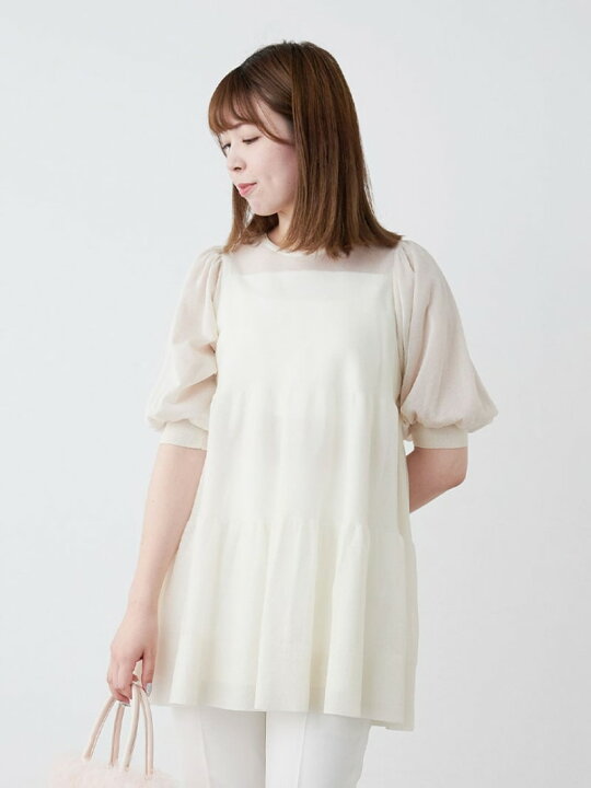 楽天市場】【SALE／50%OFF】シアーニットペプラムチュニック CELFORD 