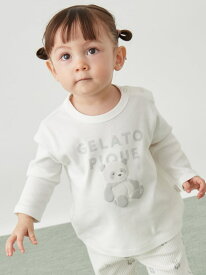 【BABY】ぬいぐるみワンポイントロンT gelato pique ジェラートピケ トップス カットソー・Tシャツ ホワイト ピンク ベージュ【送料無料】[Rakuten Fashion]
