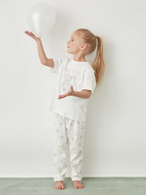 【KIDS】ぬいぐるみ柄ロングパンツ gelato pique ジェラートピケ トップス カットソー・Tシャツ ホワイト ピンク ベージュ【送料無料】[Rakuten Fashion]