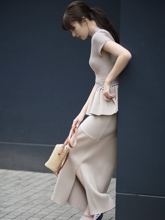 楽天市場】【SALE／30%OFF】キャップスリーブペプラムニット FRAY I.D  