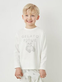 【KIDS】ぬいぐるみワンポイントロンT gelato pique ジェラートピケ トップス カットソー・Tシャツ ホワイト ピンク ベージュ【送料無料】[Rakuten Fashion]