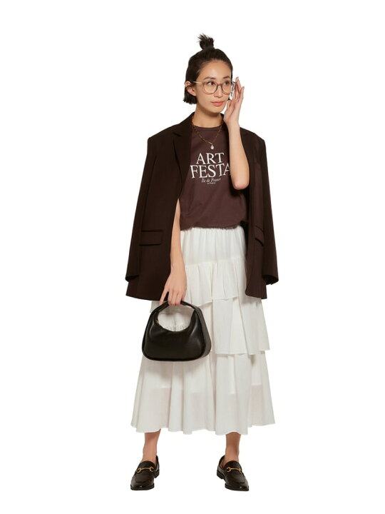 楽天市場】【SALE／50%OFF】イレヘム後ろスリット入りティアード  
