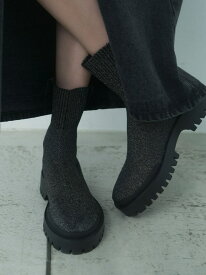 【emmi atelier】ecoニットブーツ emmi エミ シューズ・靴 ブーツ ブラック【送料無料】[Rakuten Fashion]