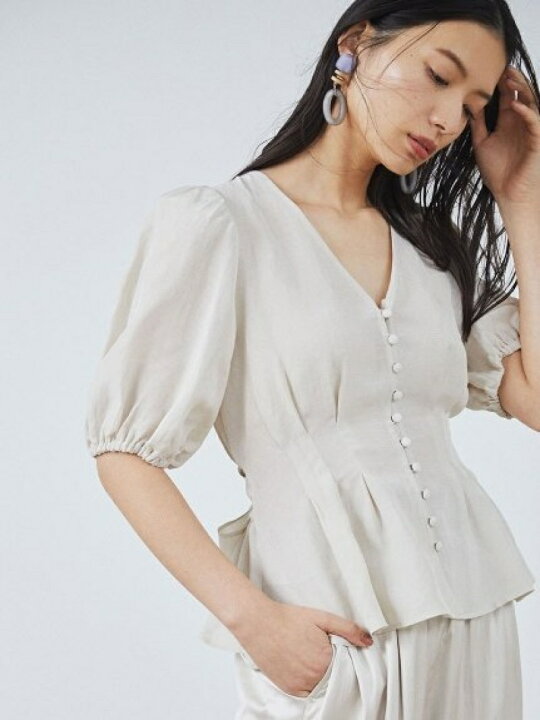 楽天市場】【SALE／30%OFF】パフスリーブリネンブラウス FRAY I.D 