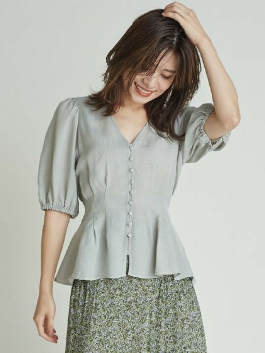 楽天市場】【SALE／30%OFF】パフスリーブリネンブラウス FRAY I.D 
