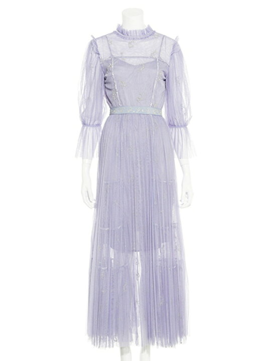 楽天市場】【SALE／40%OFF】チュールエンブロイダリーロングワンピース  