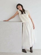 ニットベスト×スカートSET UP Mila Owen ミラオーウェン トップス その他のトップス ベージュ ブラック…