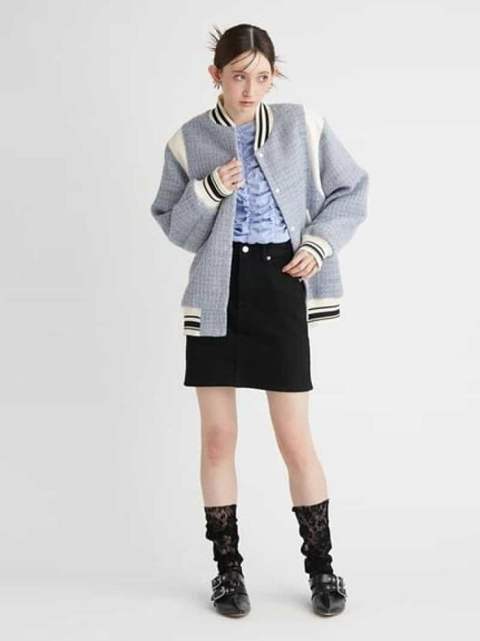 楽天市場】【SALE／20%OFF】バイカラーツイードスタジャン FURFUR 