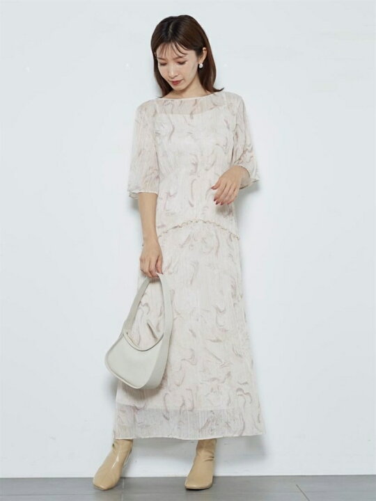 楽天市場】【SALE／50%OFF】マーブルフラワープリーツワンピース 