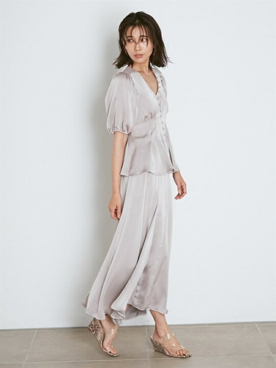 楽天市場】【SALE／50%OFF】サテンフレアスカート SNIDEL スナイデル  
