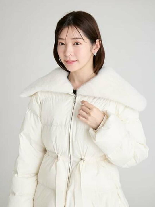 楽天市場】【SALE／30%OFF】【撥水加工】ファー襟付きキルティング 