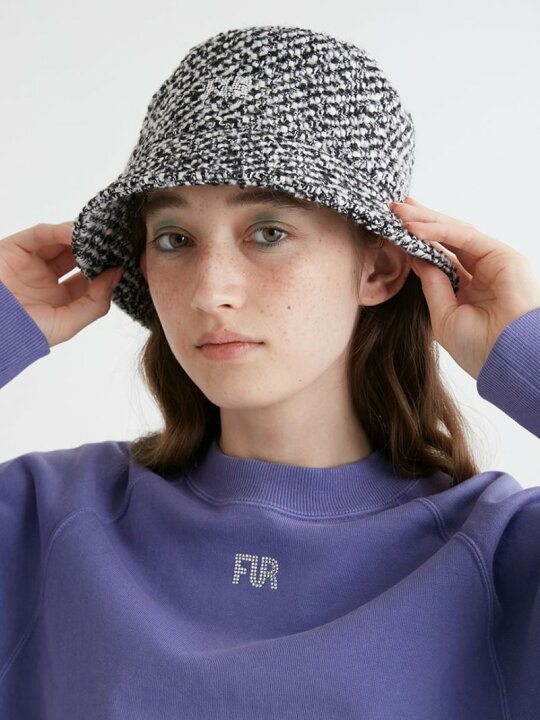楽天市場】【SALE／40%OFF】クリスタルFURロゴツイードバケット 