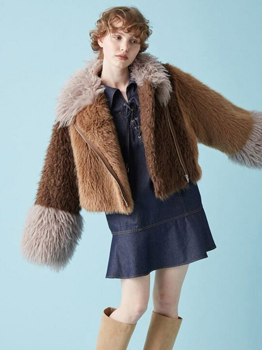 楽天市場】【SALE／50%OFF】レースアップミニワンピース FURFUR ファー 