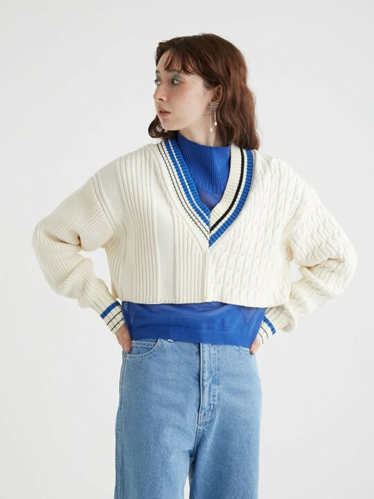 楽天市場】【SALE／20%OFF】クロップドラインセーター FURFUR ファー 