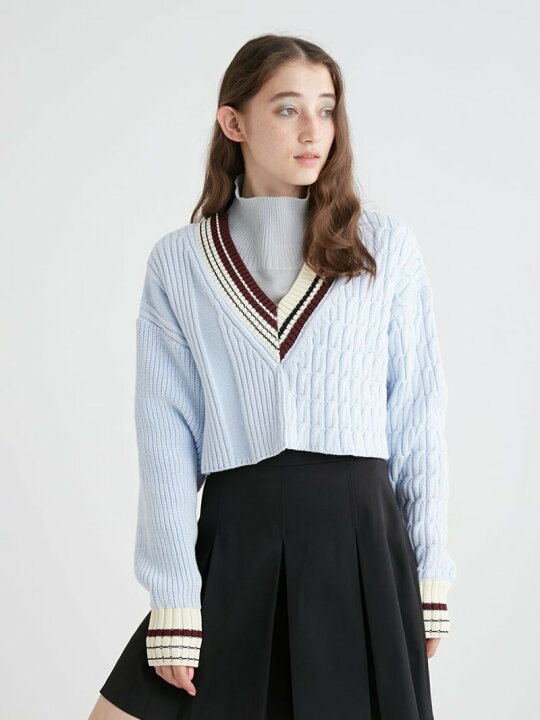 楽天市場】【SALE／20%OFF】クロップドラインセーター FURFUR ファー 