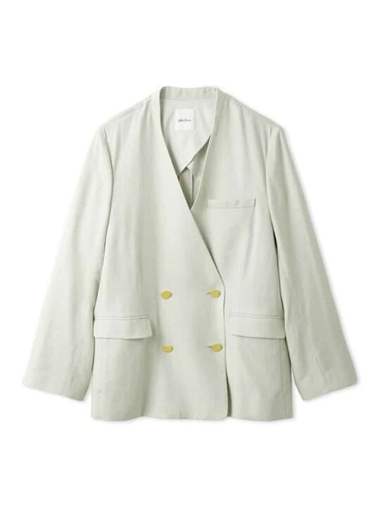 楽天市場】【SALE／30%OFF】金釦ダブルノーカラーリネン混ジャケット 