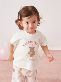 【SALE／30%OFF】【BABY】パジャマパーティーワンポイントフレアTシャツ gelato pique ジェラートピケ トップス カットソー・Tシャツ ホワイト【RBA_E】[Rakuten Fashion]