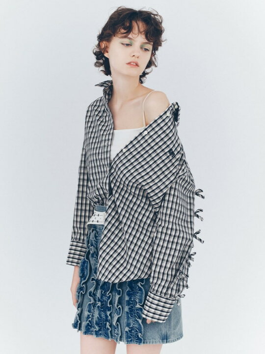 楽天市場】【SALE／40%OFF】リボンスリーブオーバーシャツ FURFUR  