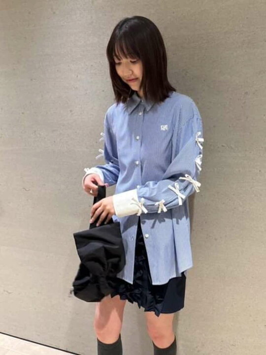 楽天市場】【SALE／40%OFF】リボンスリーブオーバーシャツ FURFUR  