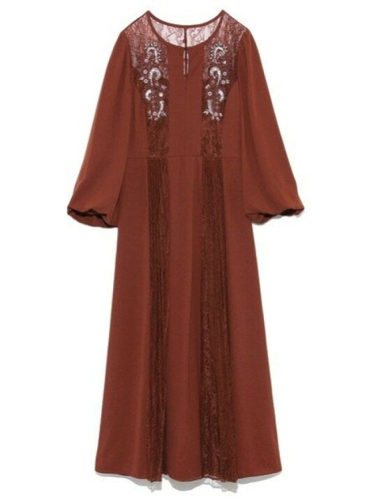 楽天市場】【SALE／40%OFF】レース切り替えビジュードレス LILY BROWN  