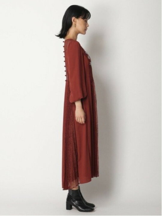 楽天市場】【SALE／40%OFF】レース切り替えビジュードレス LILY BROWN  