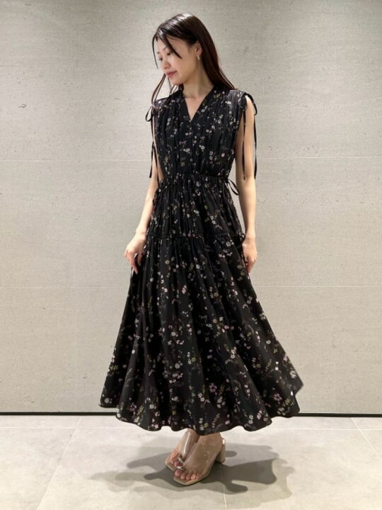 楽天市場】【SALE／50%OFF】プリントリボンノースリーブワンピース 