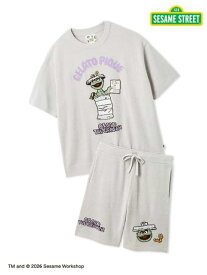 【SALE／30%OFF】【SESAME STREET】【HOMME】エアリーモコジャガードプルオーバー&ハーフパンツセット gelato pique ジェラートピケ トップス スウェット・トレーナー グレー【RBA_E】【送料無料】[Rakuten Fashion]