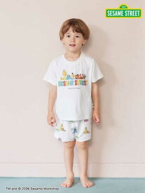 【SALE／30%OFF】【SESAME STREET】【KIDS】ワンポイントTシャツ gelato pique ジェラートピケ トップス カットソー・Tシャツ ホワイト グレー【RBA_E】[Rakuten Fashion]