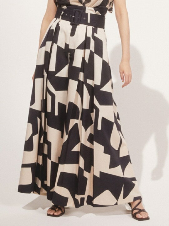 楽天市場】【SALE／30%OFF】アブストラクト柄ワイドパンツ LILY BROWN  