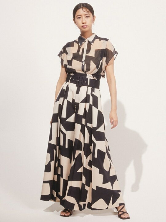 楽天市場】【SALE／30%OFF】アブストラクト柄ワイドパンツ LILY BROWN  