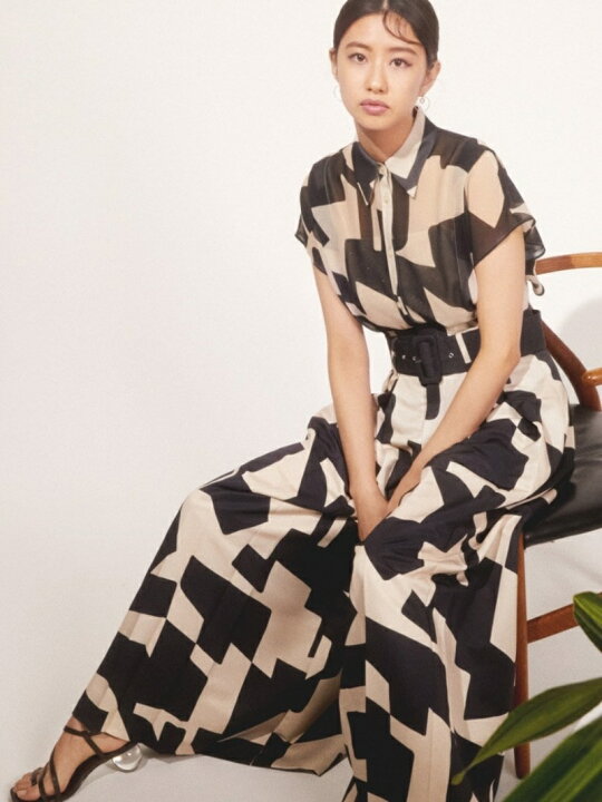 楽天市場】【SALE／30%OFF】アブストラクト柄ワイドパンツ LILY BROWN  